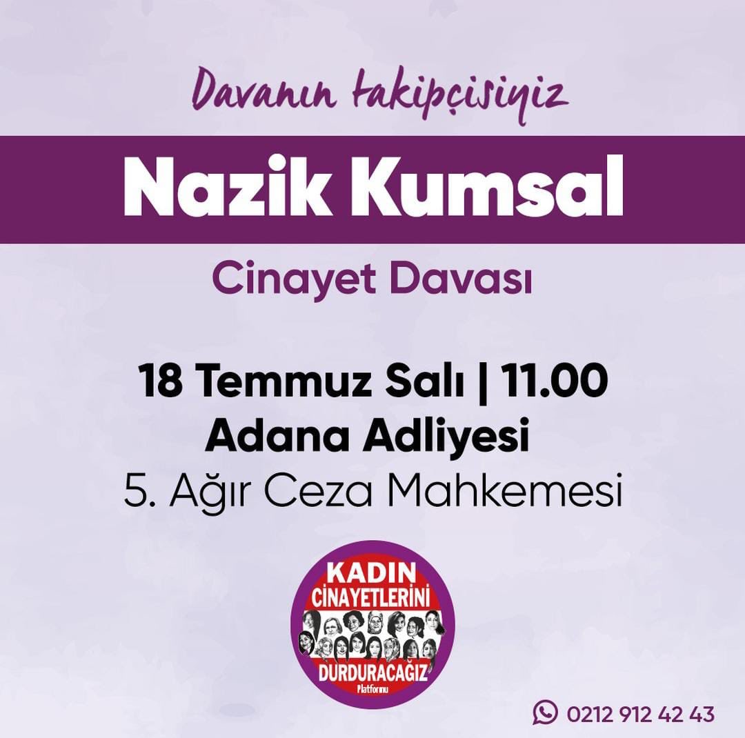 Takip ettiğimiz davaların bu ay yapılacak duruşma tarihleri.
Davalara katılım için formu doldurabilirsiniz.

docs.google.com/forms/d/1APtIj…