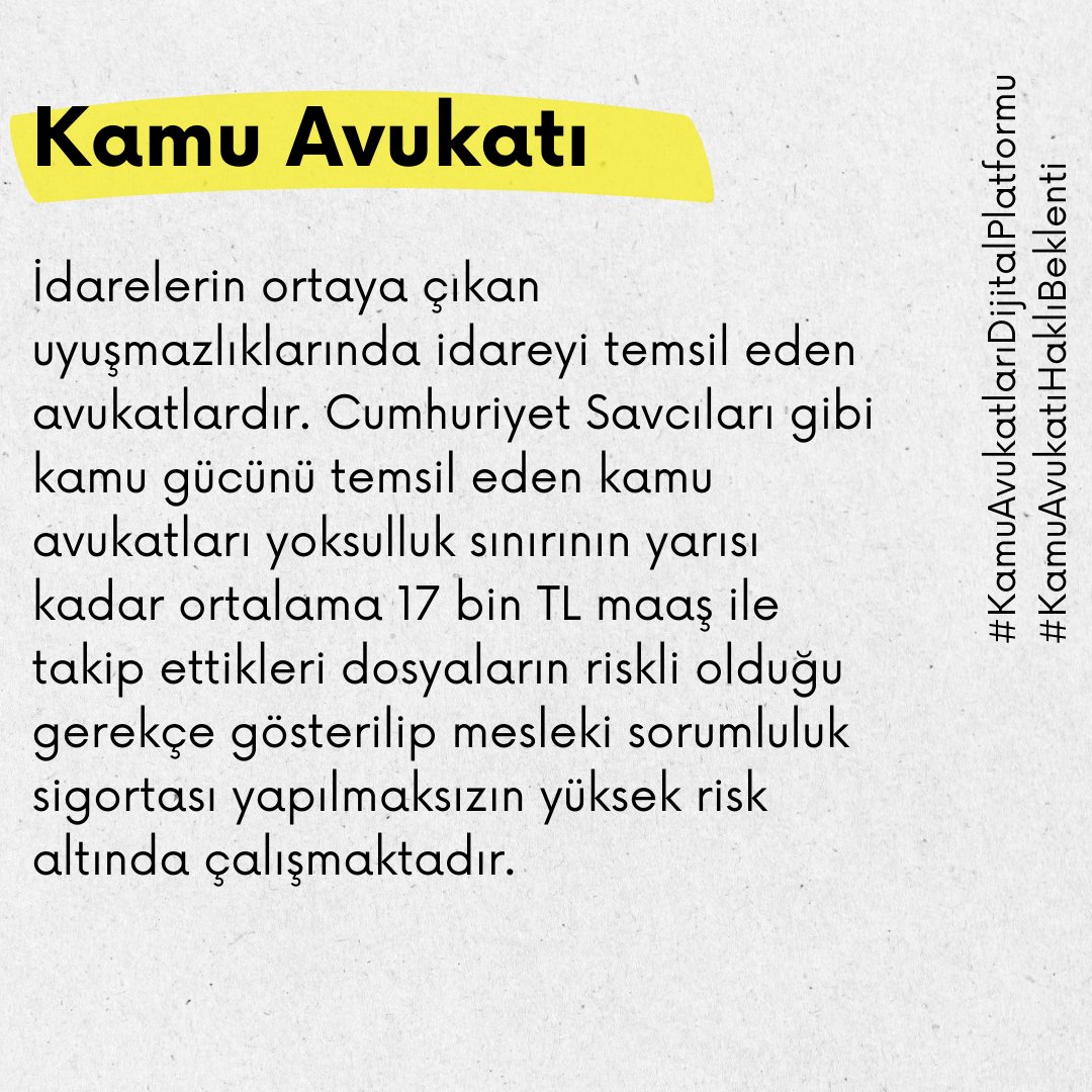 <a href="/yilmaztunc/">Yılmaz TUNÇ</a> Sn Bakanım, kamu avukatları olarak senelerdir haklarımızın iyileştirilmesini bekliyoruz. Meslektaşlarımızın size Adıyaman ziyaretinizde iletmiş olduğu bilgi notumuzda ayrıntılı olarak sorunlarımız ve çözüm önerilerimiz yer almaktadır. Kamu avukatları çözüm beklemektedir.