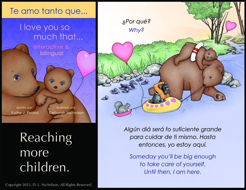 Our exciting third edition of I Love You So Much That...is the best one yet. This latest version offers an educational and inclusive Bilingual experience to expose young readers to another language early and easily. a.co/d/gyVY4WJ 📕📗📘📕📕📕