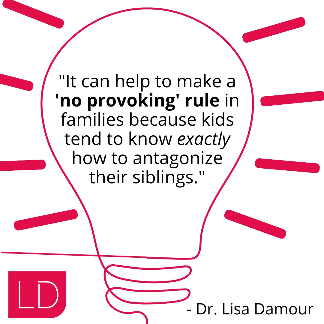 Banning provoking can help bring down overall levels of conflict.

@AskLisaPodcast Episode 119: How do I get my son to stop picking on his little sister? @ReenaNinan