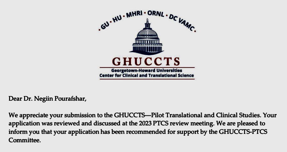Grateful and extremely excited for the opportunity to be awarded with a grant to continue my research studies 😊💪🙏@MedStarGUHNeph @GUMedicine @MedStarGUH  @HowardU #translationalresearch