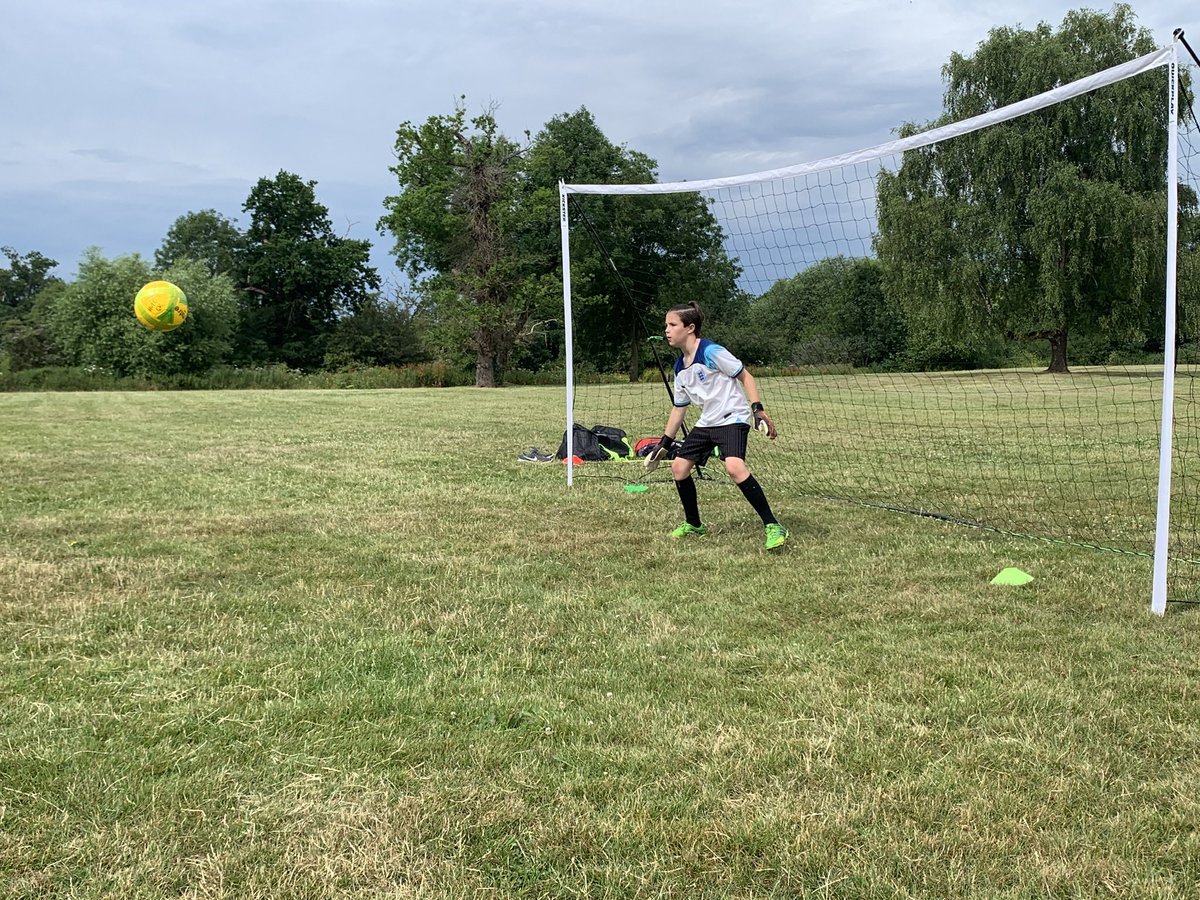 Working hard at training.