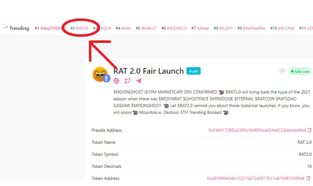 $RAT2.0 ERC-20 tweet media