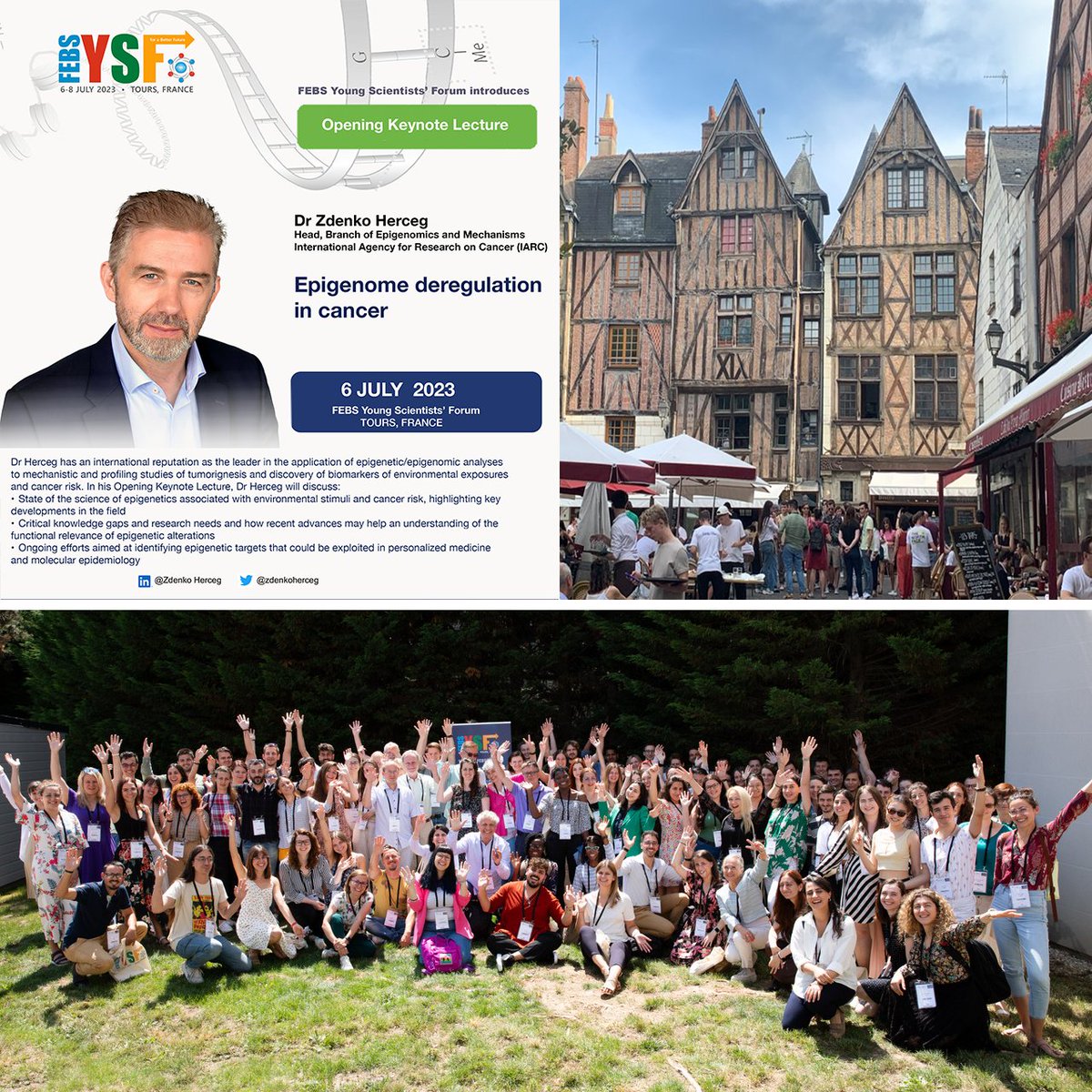 Delighted to be Opening #Keynote #Speaker at #FEBS Young Scientists’ Forum (in beautiful Tours, France) that brings together outstanding young #scientists from Europe aimed at promoting science. My keynote was focused on #epigenome deregulation &amp; #environmental origins of #Cancer
