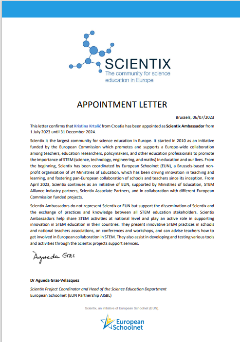 Kristin85519945's tweet image. Thank you, @scientix_eu! Still in the role of #ScientixAmbassador I continue to promote the project @scientix_eu 
#scientix #ScientixAmbassador #STEM #STEMeducation #project #SDC