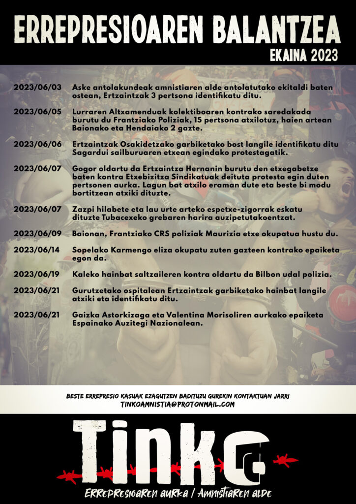 tinkoamnistia's tweet photo. Ekaineko balantze errepresiboa
https://t.co/SWw9PNDQJg https://t.co/HVsA7nJdEs