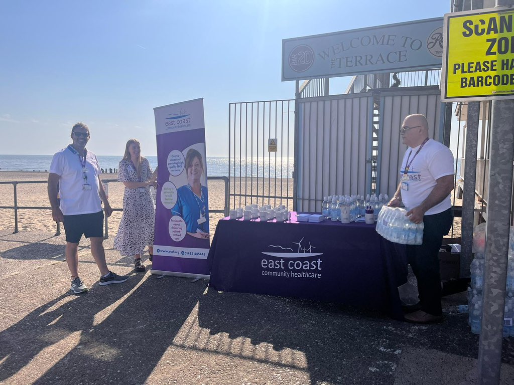 EastCoastCH's tweet photo. Good luck to all our staff running in the Lowestoft #nhs75parkrun this morning! And thank you to those who’ve given up their morning to hand out water at the finish #TeamECCH https://t.co/9DrB78UdXG