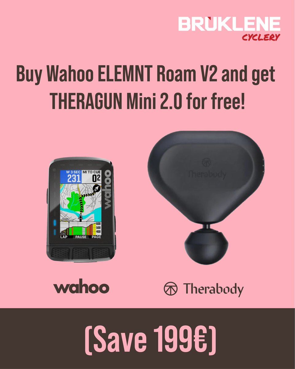 Jūlija īpašais piedāvājums- pērkot jauno Wahoo ELEMNT Roam V2, saņem THERAGUN Mini 2.0 no <a href="/therabody/">Therabody</a> 
Nenokavē, preču skaits ierobežots: 
trufixkru.com/?s=Buy+WAHOO+E…