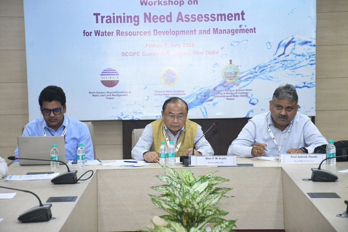 Attended the workshop on "Training Need Assessment" for water resources development and management organized by the Ministry of Jal Shakti. We presented on the potential support @WRDM_IITRoorkee can provide on advanced and emerging technologies and their application in WRD&amp;M.