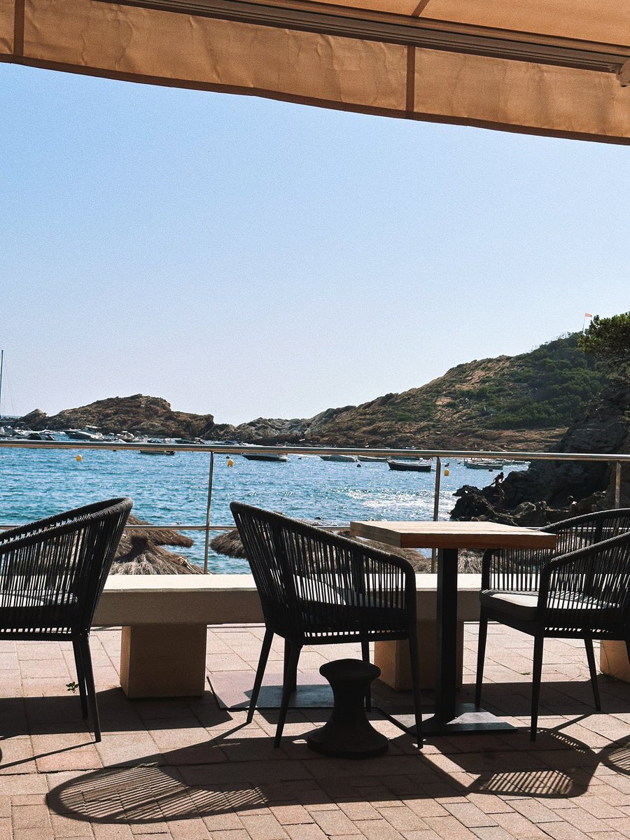 SolBrah's tweet photo. Espresso. Chewing on rosemary for the cognition enhancement. Double Croissant. Fresh orange juice. Beachside cafe office. Doesn’t get better than this. https://t.co/fKTIY9UfZe