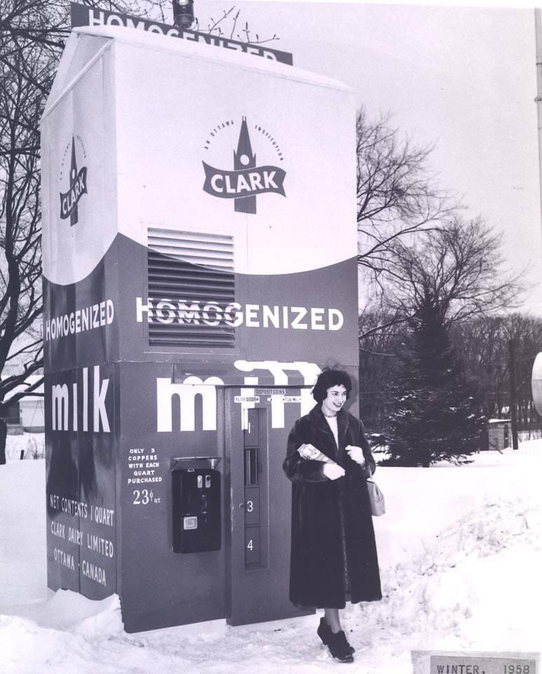 Paul Howard on Twitter "Clark Dairy milk dispenser at 861 Clyde, 1958