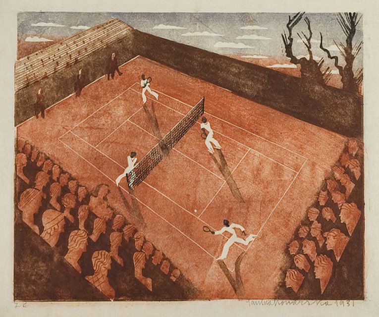 Tennis

woodcut
by Janina Konarska (1900-1975) 1931 🎾