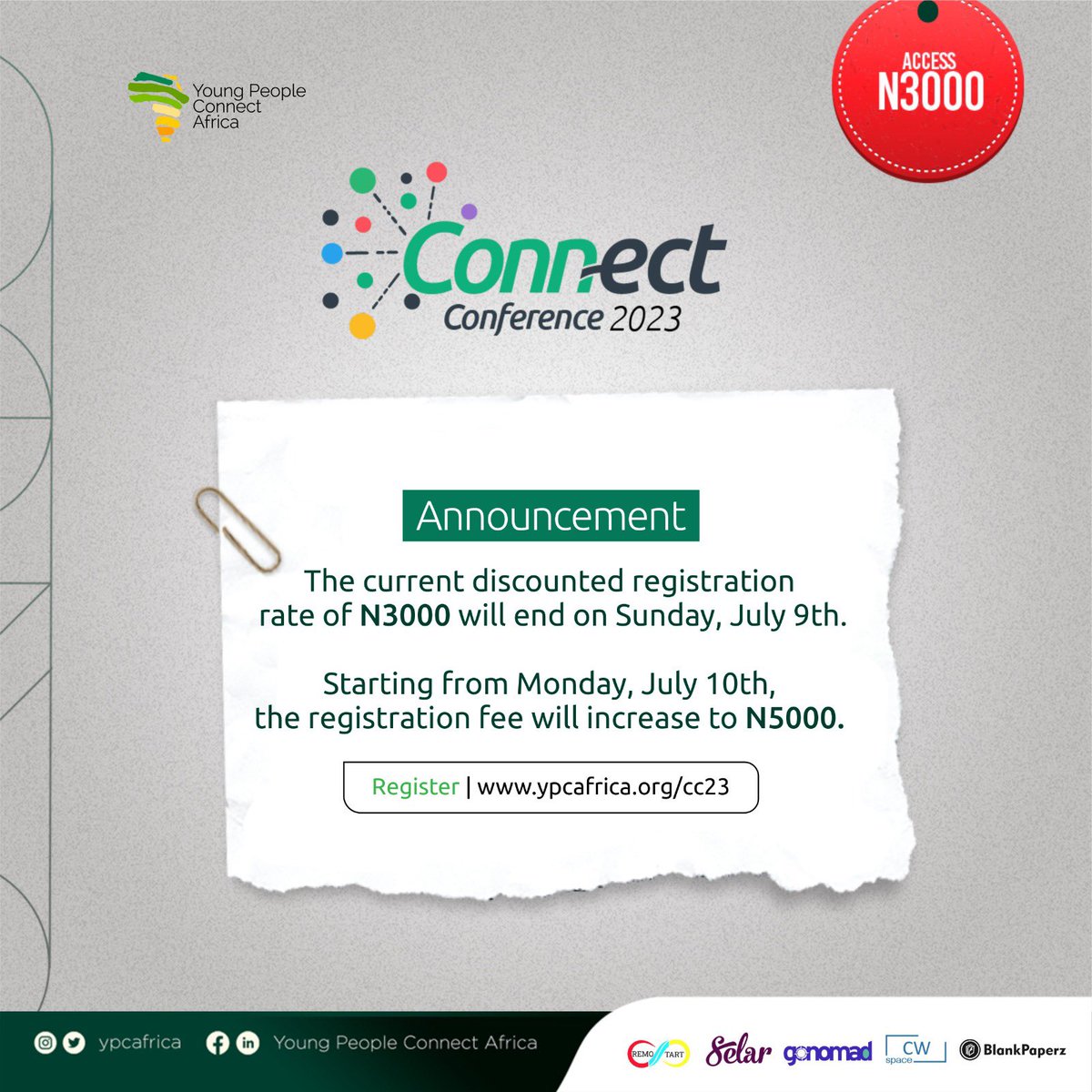 GilgalUmia's tweet image. Secure your ticket now or pay more later

👇

ypcafrica.org/cc23/

@ypcafrica 
#hackingthecreatoreconomy 
#connectconference