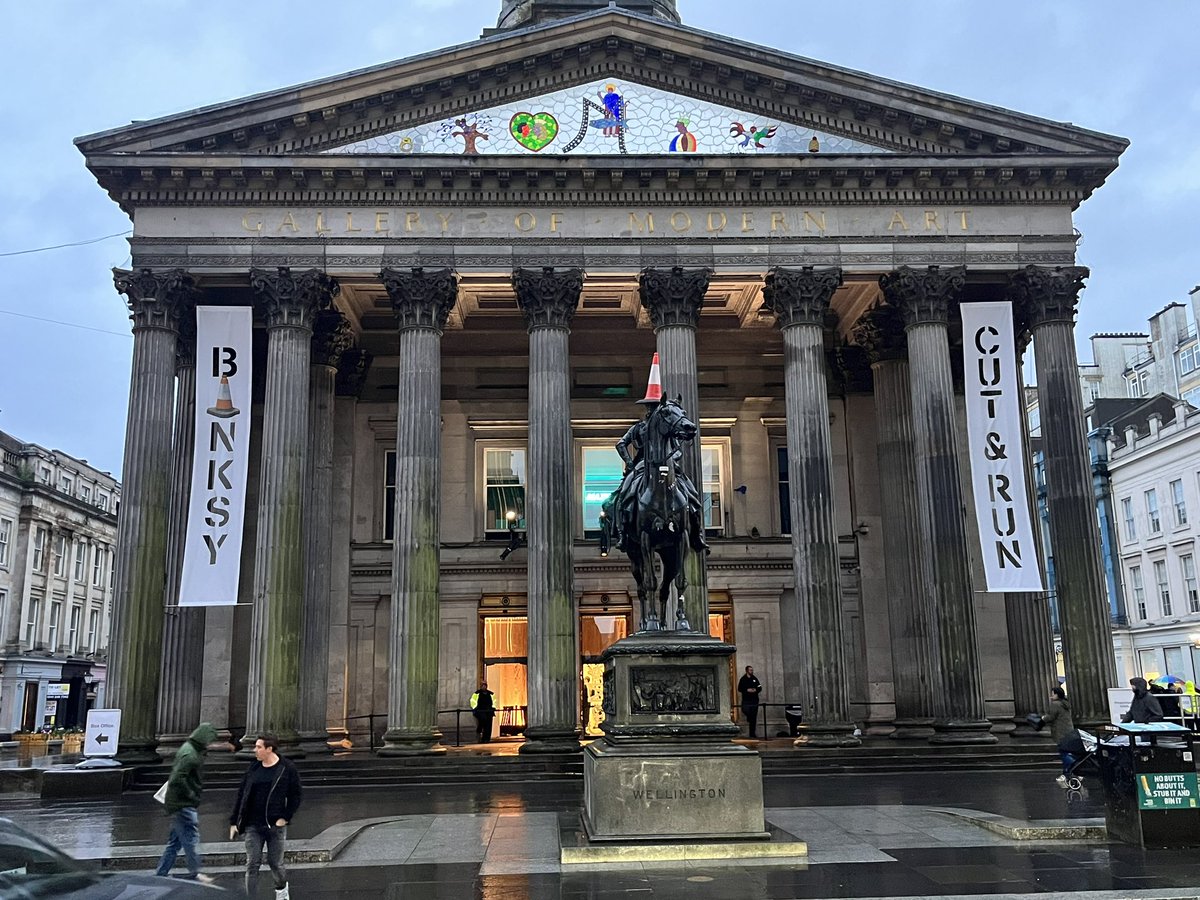 Managed to pop to #GOMA in Glasgow to see the #banksy exhibition well worth the trip went round twice!! As always great settings inside the show! #cutandrun