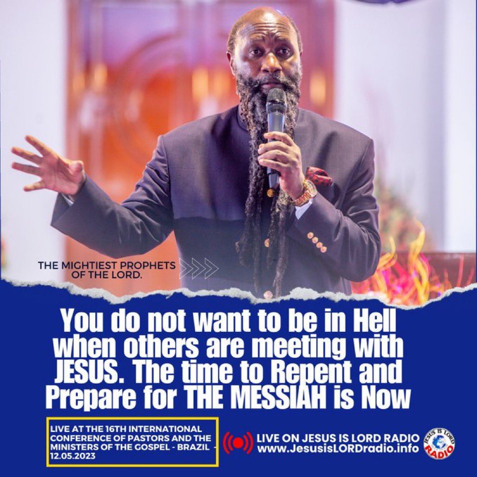 *EZEKIEL 18:32*The NIV Bible,

For I take no pleasure in the death of anyone, declares the Sovereign LORD. Repent and live!
#PrepareTheWay
#JesusIsComingSoon