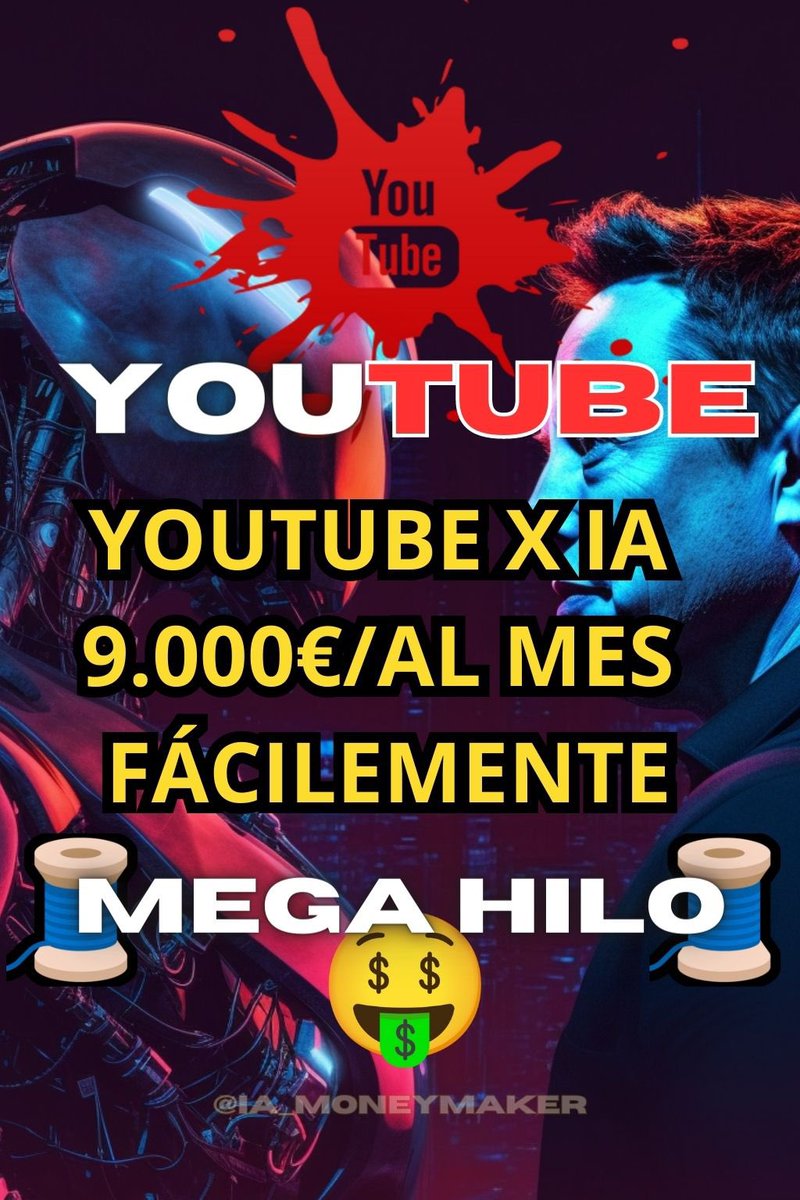 Pablo_Pinterest's tweet photo. 🤑 Los canales de YouTube que no muestran tu cara pueden ganar más de 9.000€/al mes.

⏳ Pero crear y editar vídeos de YouTube lleva horas.

✅ Ahora cualquiera puede hacer vídeos de YouTube con IA al instante, así es cómo 

🧵MEGA HILO🧵 (GUARDAR AL INSTANTE) : https://t.co/hcSSRwQYje