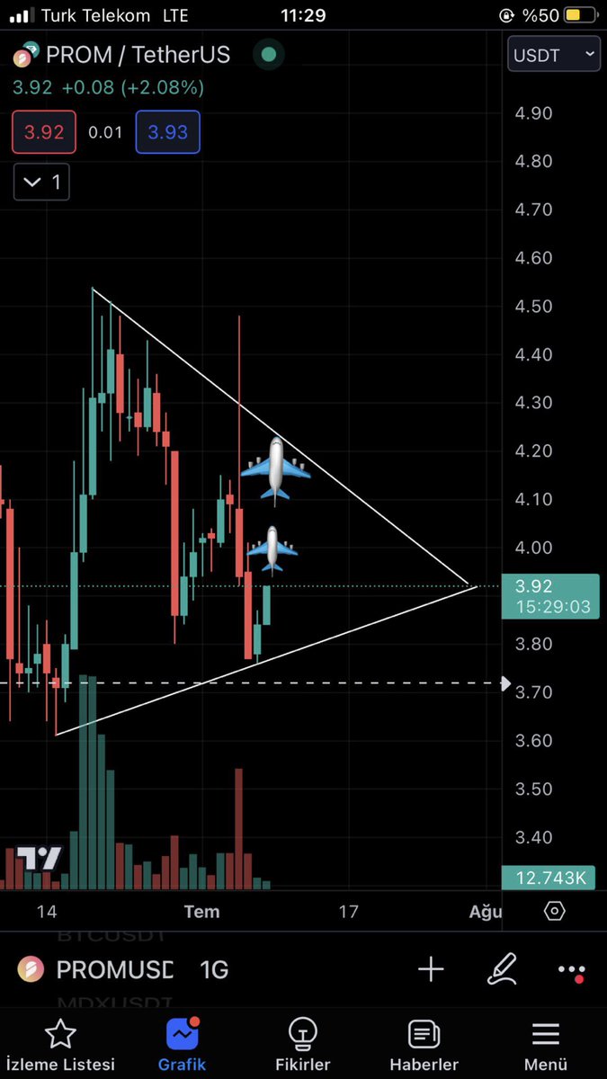 $PROM güzel alımlar geliyor balina artık suya inmeli gözler üstünde🚀👀 #bitcoin #binance