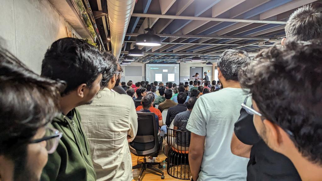 BlrKotlin's tweet image. 105 attendees turned up in our meet-up today. This is just beyond brilliant.
In a small meet-up, this many people turning up on a Saturday morning just shows how crazy @peakbengaluru tech folks are.
Thanks @CRED_club for hosting us.
#BlrKotlin #Kotlin #BlrKotlin33
