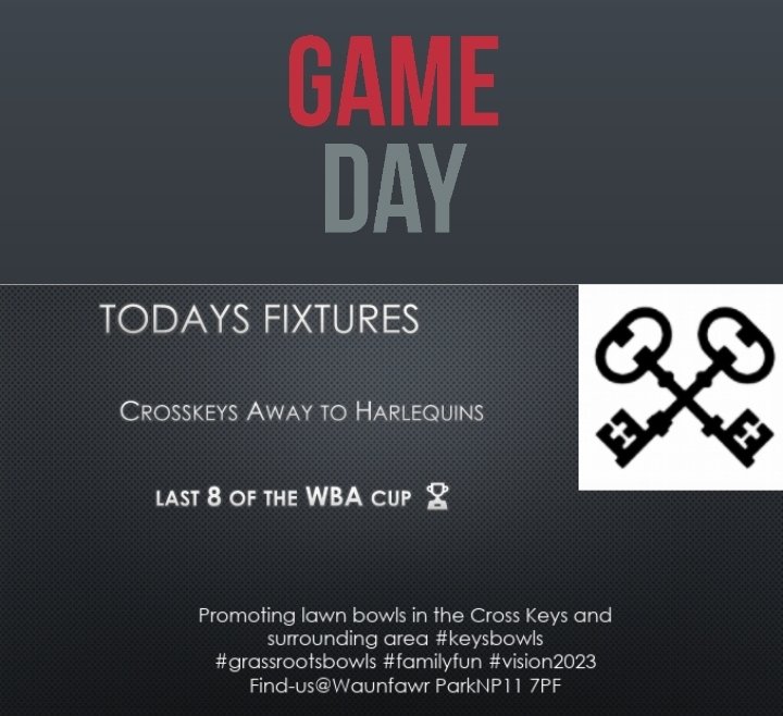 BowlsCrosskeys's tweet photo. Today we travel to Aberdare to play  Harlequins in the last 8 of the WBA cup. Goodluck lads massive day for the club 👊 https://t.co/39zv5Kd0xc
