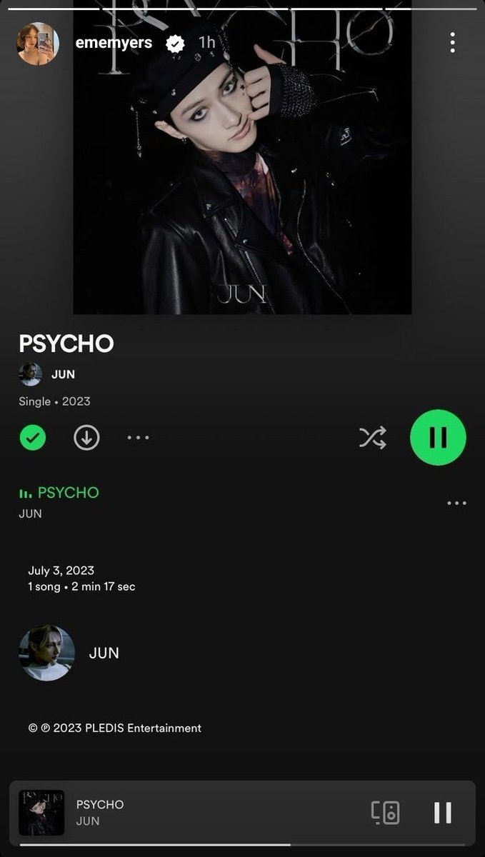 ememyers (Emma Myers) story update — JUN related #준