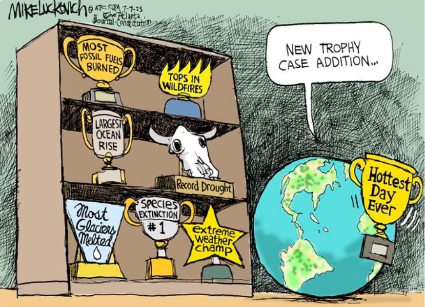 Climate Cartoon of the day: Trophy hunting! By @mluckovichajc