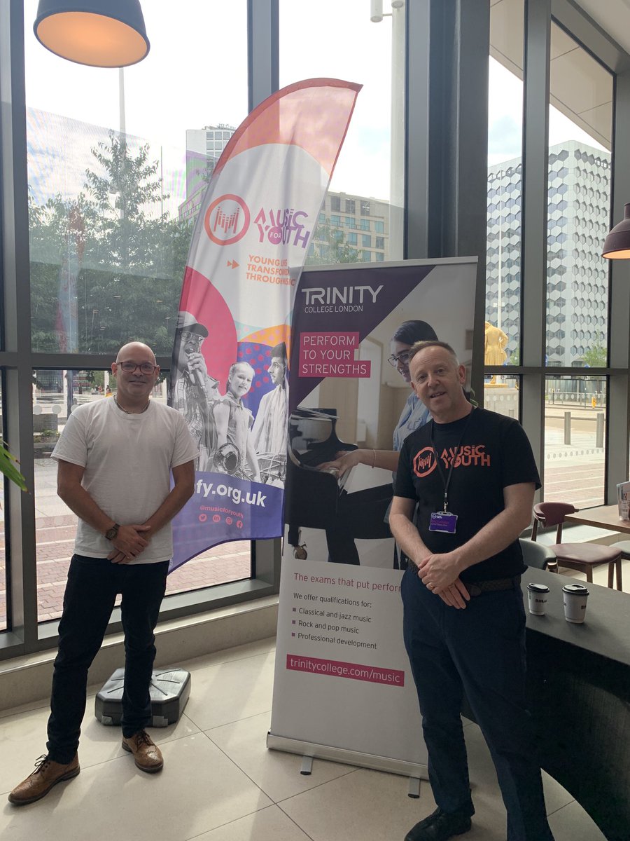 Tobyd82's tweet photo. Loving life at the #MFYNationalFestival2023 with ⁦@Philcastang⁩ ⁦it’s such a privilege for ⁦@TrinityArtsUKI⁩  to be a sponsor of this incredible event. Well done ⁦@musicforyouth⁩ for putting on such a great show! https://t.co/pnugCc2UA0