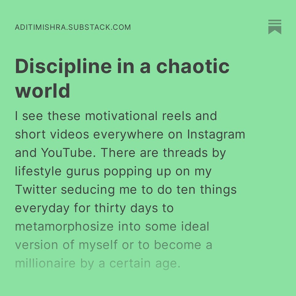 I just published my first ever newsletter!!! 
Give it a read 
aditimishra.substack.com/p/discipline-i…