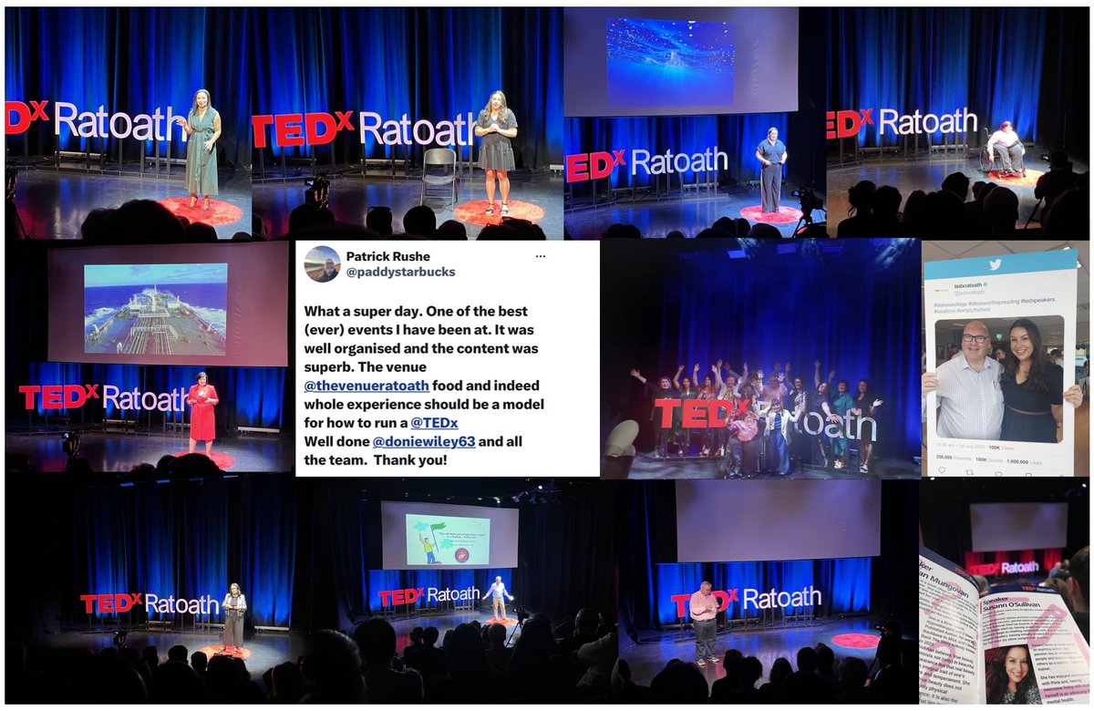A week ago I attended the excellent ⁦<a href="/TEDx/">TEDx</a>⁩ in ⁦<a href="/thevenueratoath/">The Venue</a>⁩ The theme; #ittakesavillage  I heard some excellent speakers - including my friend ⁦⁦<a href="/_SusannSullivan/">Susann Sullivan</a>⁩ - the whole day was wonderful. Thanks ⁦<a href="/doniewiley63/">Donie Wiley</a>⁩ &amp; his team. See y’all nxt yr