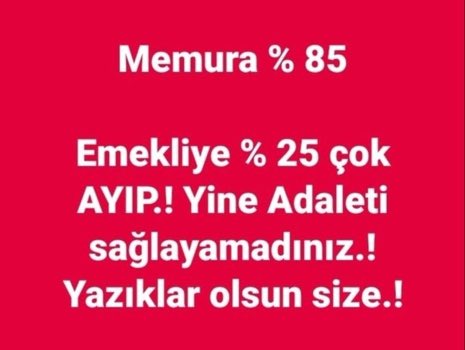 Sözde emekliyi #enflasyon a ezdirmeyecektiniz
Sayın cumhurbaşkanım 
<a href="/RTErdogan/">Recep Tayyip Erdoğan</a> <a href="/tcbestepe/">T.C. Cumhurbaşkanlığı</a> 

Yüzde 25 #zam ile #emekli bitirdiniz 
#kabuletmiyoruz 
Emekli nasıl geçinsin 
<a href="/_cevdetyilmaz/">Cevdet Yılmaz</a> <a href="/isikhanvedat/">Prof. Dr. Vedat Işıkhan</a> <a href="/memetsimsek/">Mehmet Simsek</a> <a href="/Akparti/">AK Parti</a> 
#EmekliyiKÖKtenÖldürdünüz