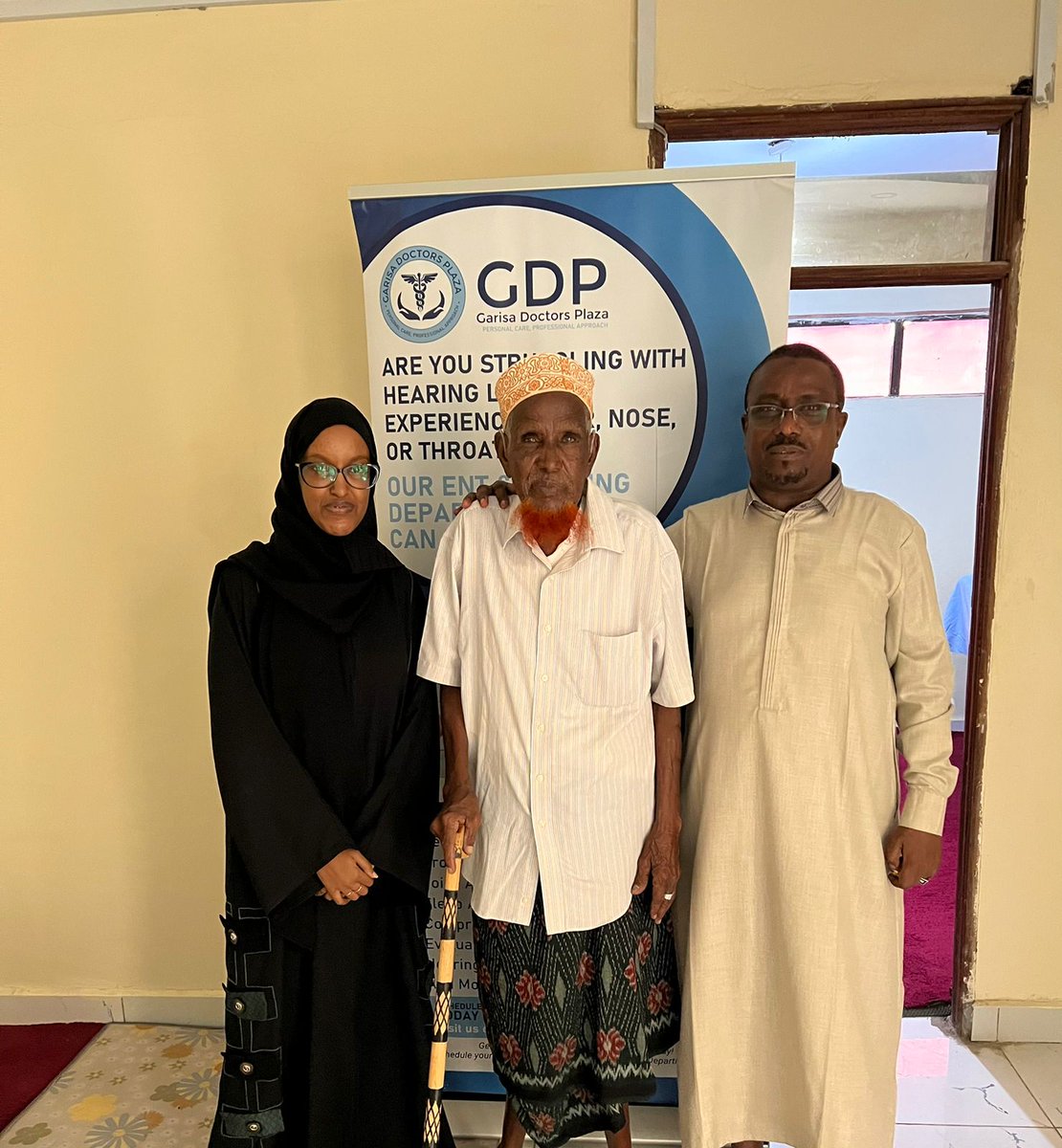 GarisaDP's tweet photo. Meet Mzee Hire, a patient with profound hearing loss who had his life changed today by the affordable rechargeable digital hearing aids provided by our clinic. We are thrilled to see him happy and able to hear the adhan once again. #HearingAids https://t.co/XtKX9LUFlw