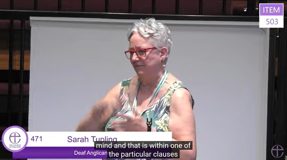 Wonderful to have Sarah Tupling from Deaf Anglicans remind <a href="/synod/">General Synod</a> that ‘not everybody is the same’ 

We must make sure we keep those who are deaf and need signing on  #synod’s mind

#GeneralSynod