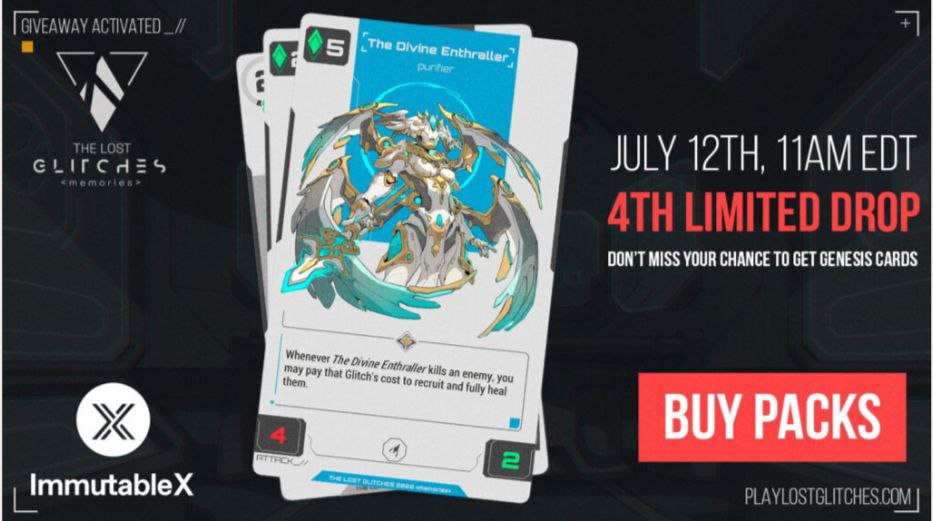 beastpolymon's tweet image. I can't wait to rip open booster packs from @TheLostGlitches on July 12th! Don't miss this amazing drop, the art is next level! 
#GlitchedBoosterPacks #NFT #OnIMX