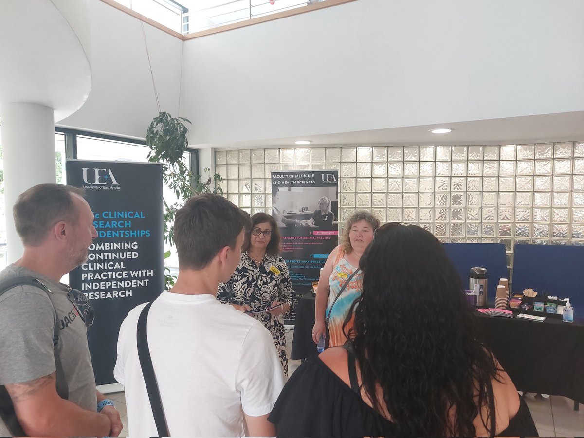 ueahealthsci's tweet photo. Come and chat to our service users, Jane and Sujata in the Queen's Building today as part of the Health Sciences Open Day. #uea #ueaopenday https://t.co/ZKj04ujrM4