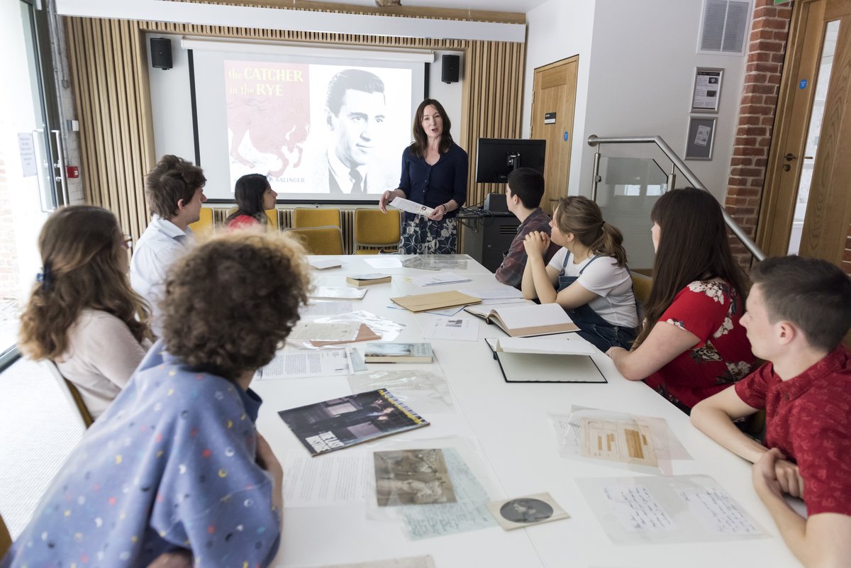 UEAArchives's tweet photo. #UEAOpenDay come and browse our collections of original and unique correspondence from writers #JDSalinger #NadineGordimer #DorisLessing #LeeChild. Find out how we use these collections in teaching and the student opportunities we have to offer. Find us on floor 02 of @UEALibrary https://t.co/RdE45bzXTu
