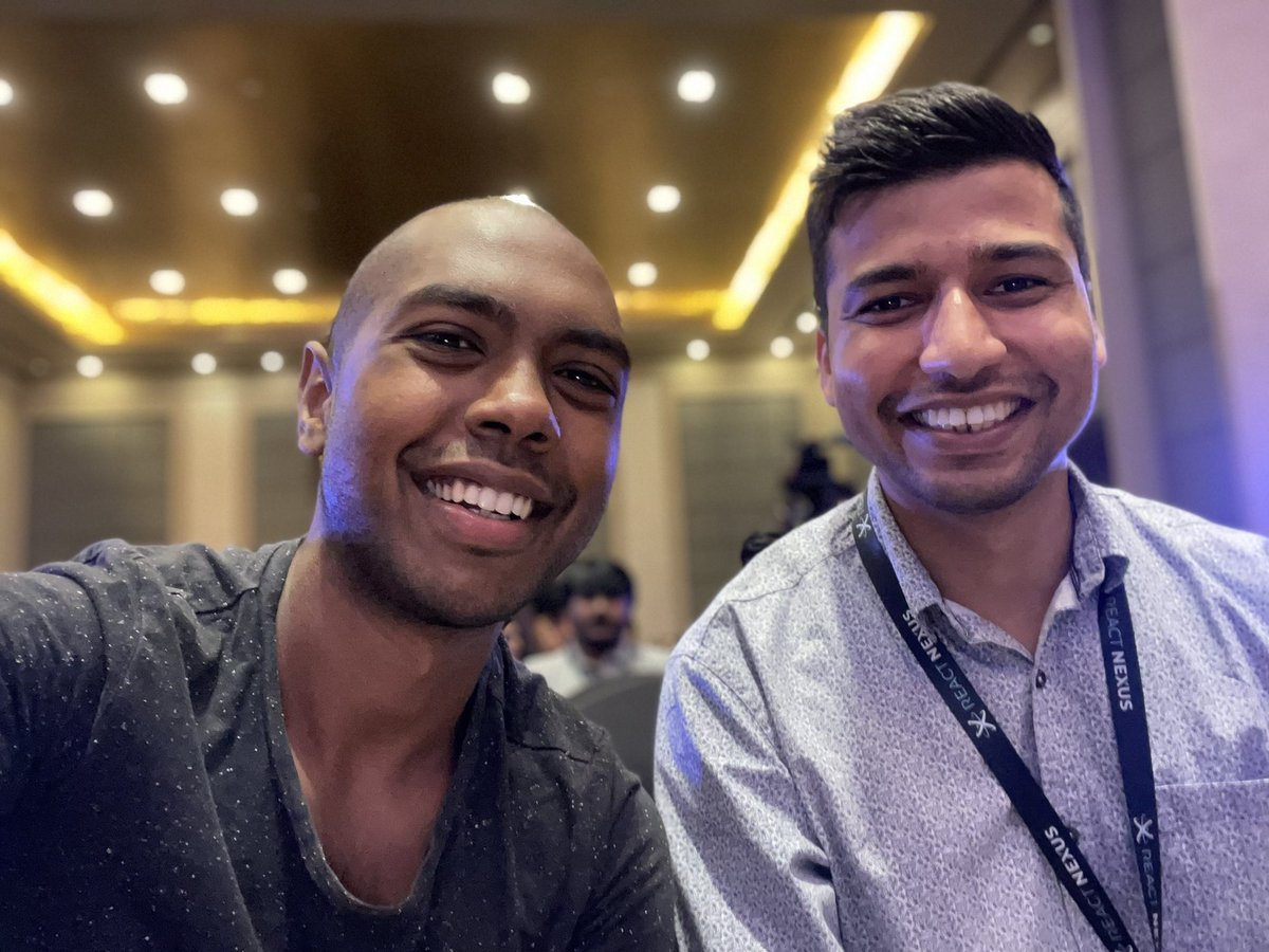 yashrajnayak's tweet image. It was amazing to meet @TejasKumar_ at #ReactNexus2023 ✨