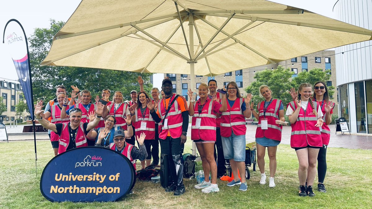 Well done to all of today’s runners and volunteers at the first University of Northampton #Parkrun. 🏃🏃‍♀️🏆👏