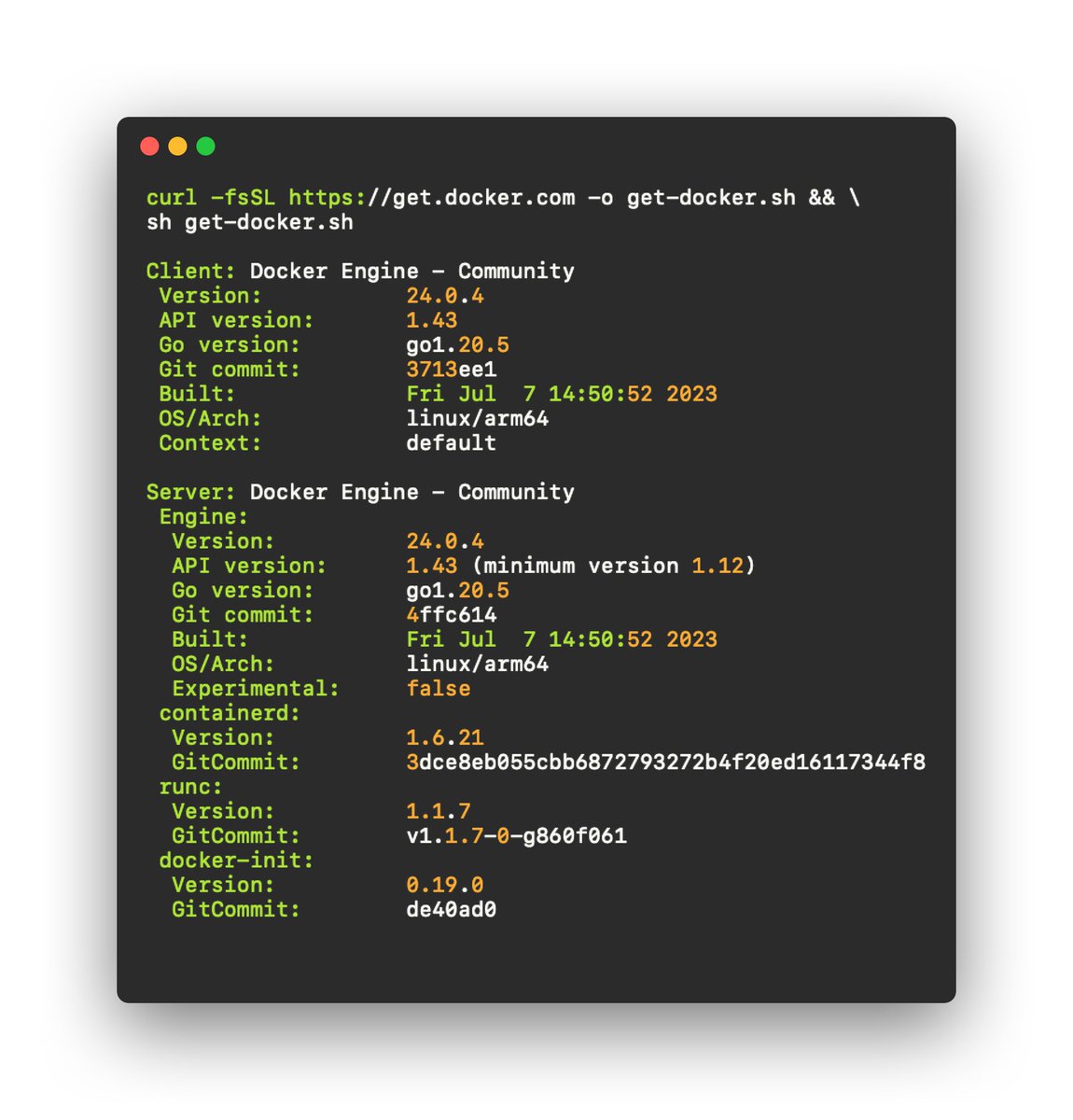 HomeLabTech's tweet image. Install docker.