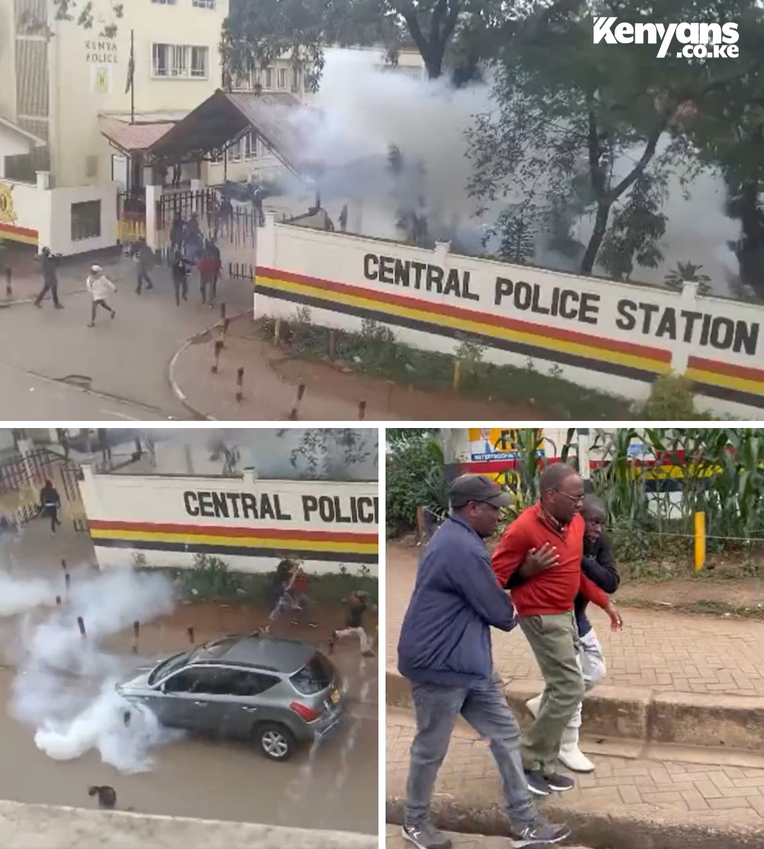 Former Chief Justice Willy Mutunga teargassed inside Central Police Station