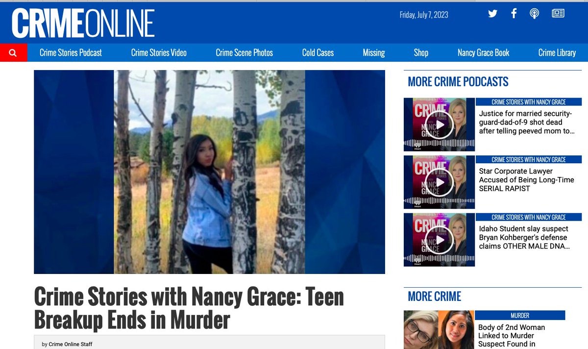 Joined <a href="/NancyGrace/">Nancy Grace</a> <a href="/crimeonlinenews/">Crime Online</a> to discuss the latest headlines with a great lineup <a href="/TrialDoc/">Dr. Shari Schwartz</a> <a href="/SASSGoGlobal/">SASS Go</a> <a href="/Jen_e_Smith/">Jen Smith</a>