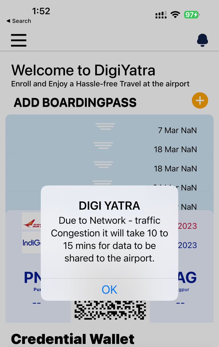 Only at #Pune Airport...where even an app designed to reduce crowding faces congestion !!

#PuneAirport #DigiYatra  
<a href="/MoCA_GoI/">MoCA_GoI</a> <a href="/aaipunairport/">पुणे विमानतळ /Pune Airport</a>