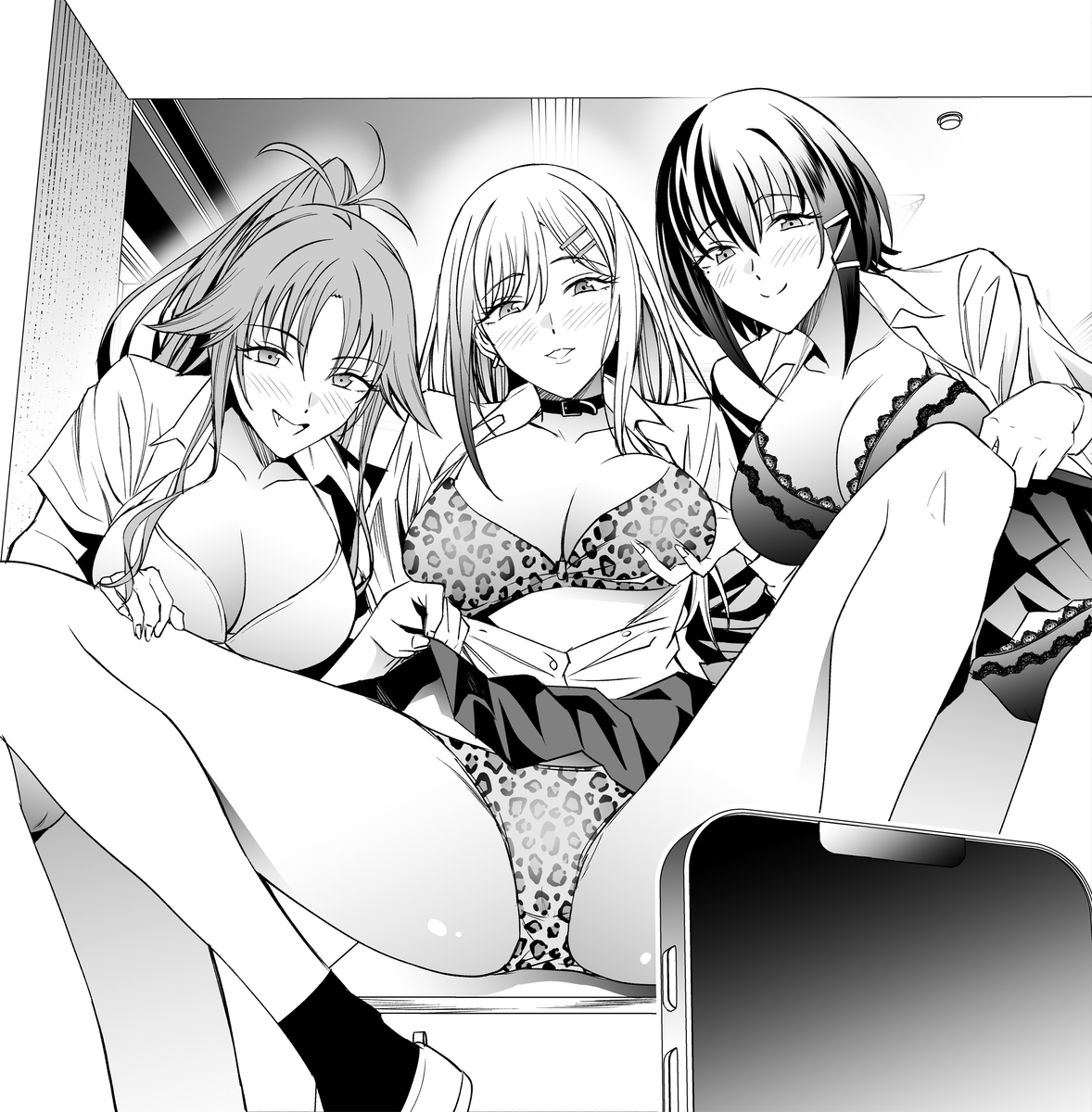 陰キャとギャル3人がエロSNSでいいねを稼ぐハーレムオリジナルエロ同人
進捗絵その1 キャラが多くて大変だったコマ 