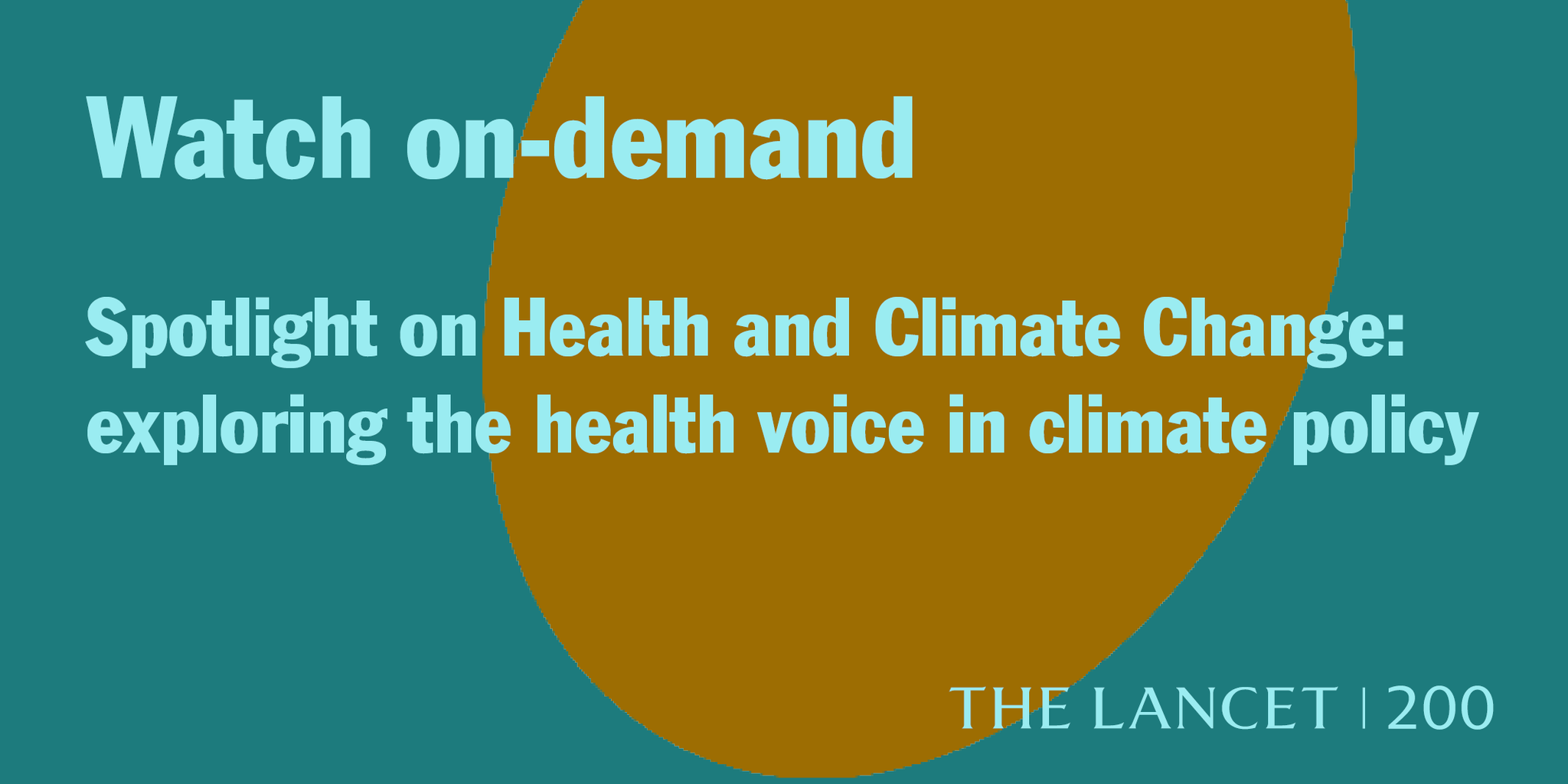 The Lancet on Twitter "The health voice must be a central pillar in