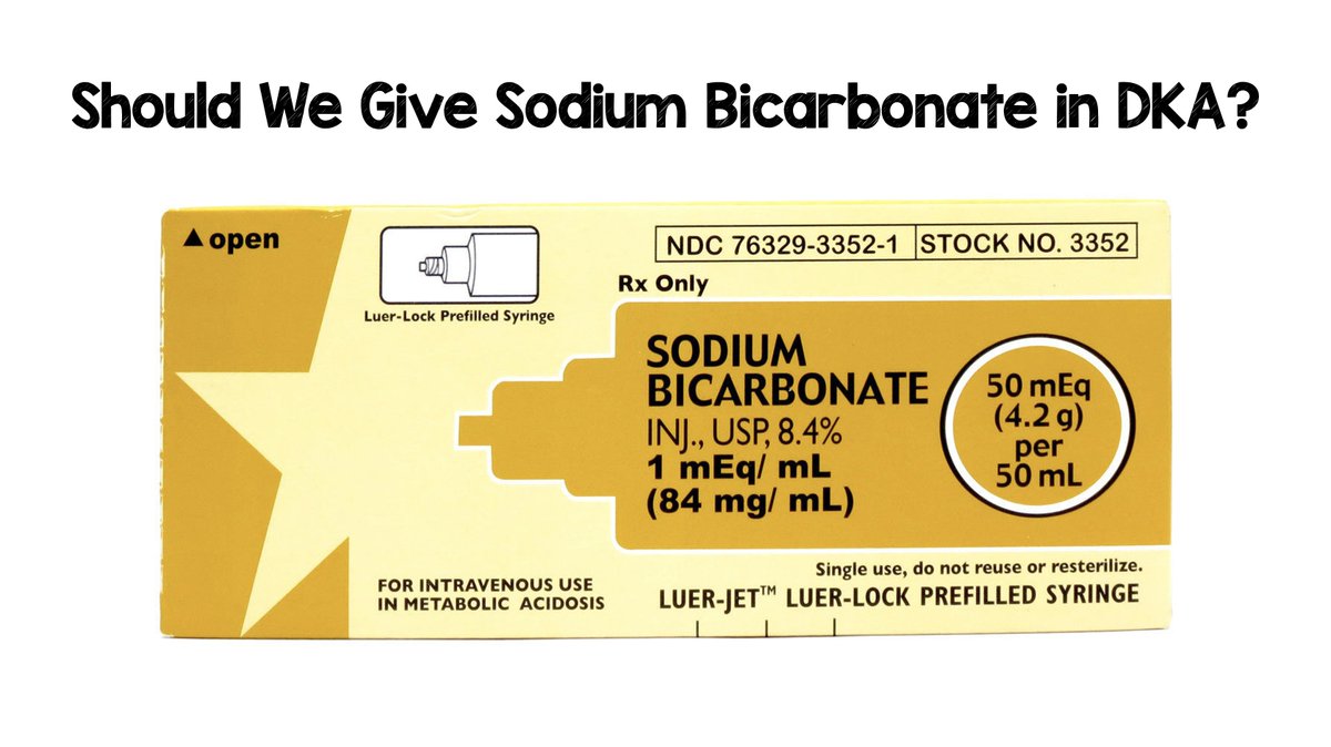 Should We Give Sodium Bicarbonate in Diabetic Ketoacidosis?
youtube.com/watch?v=hO8XNP…

#FOAMed #FOAMcc #Bicarbonate #DKA #DiabeticKetoAcidosis