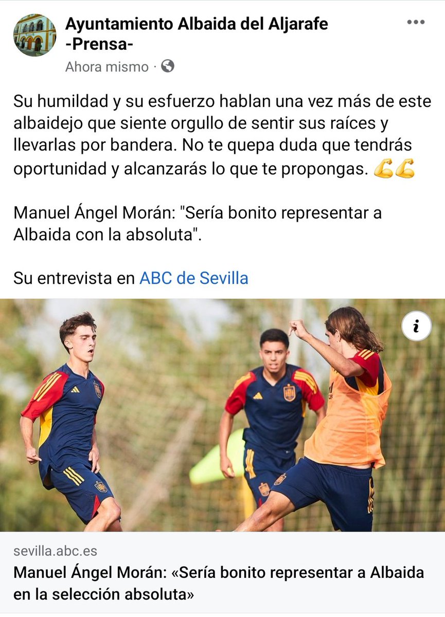 aytoalbaida's tweet photo. Lo alcanzarás seguro y en Albaida estaremos, como siempre, orgullosos de ti. @SEFutbol https://t.co/3AlU3farYX