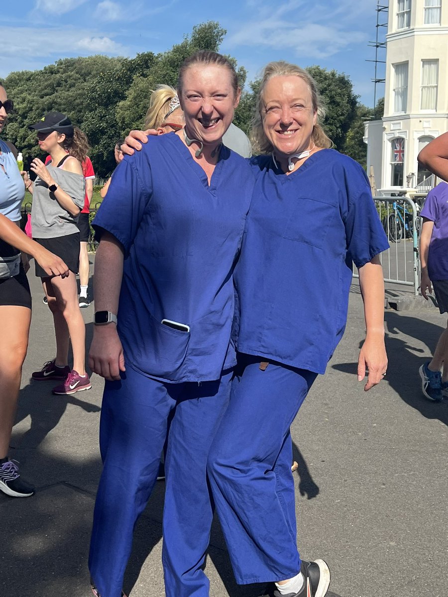 I have the privilege of running Park Run every week with two incredible NHS doctors. One medic down today but  we donned scrubs and ran for #NHS75birthday Was also my 25th #parkrun.