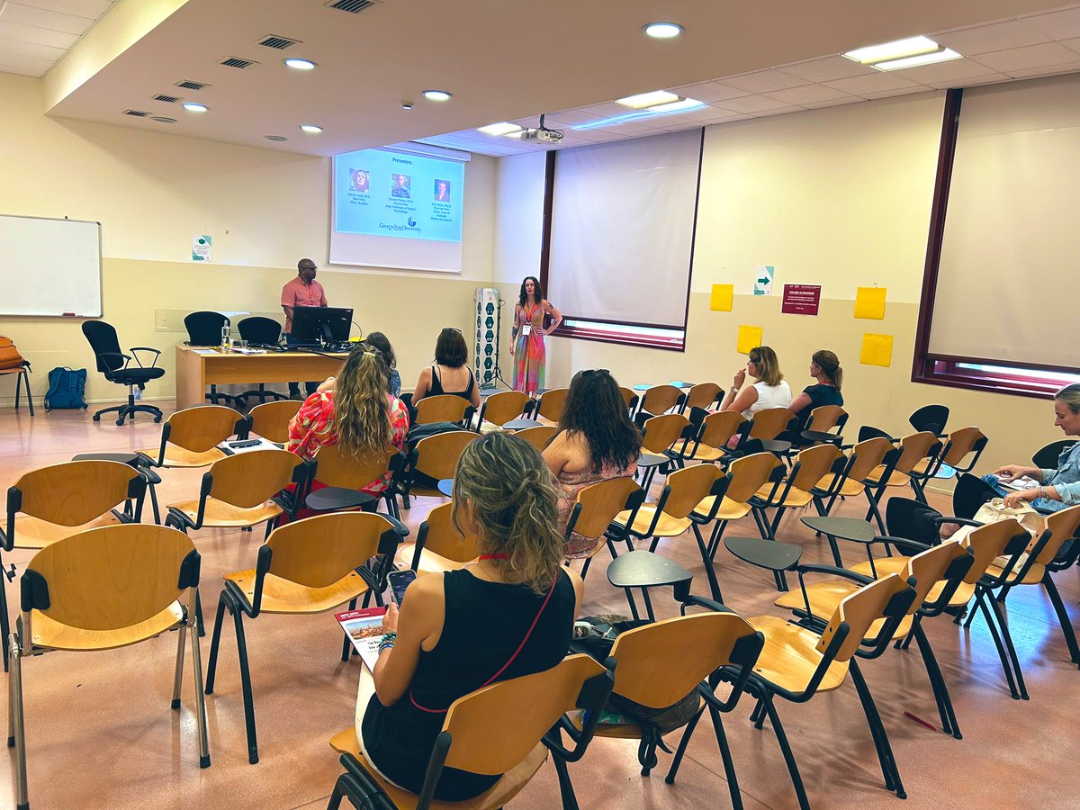 Kvarjas's tweet photo. โConsidering culturally and contextually specific trauma-informed care practices in school settings from a global perspectiveโ workshop by @gsucehd school psychology student Carrie Lorig, Assistant Professor Dr. Phelps & Associate Dean Dr. Varjas @2023Ispa #ISPA2023 https://t.co/MqhYEAcauU