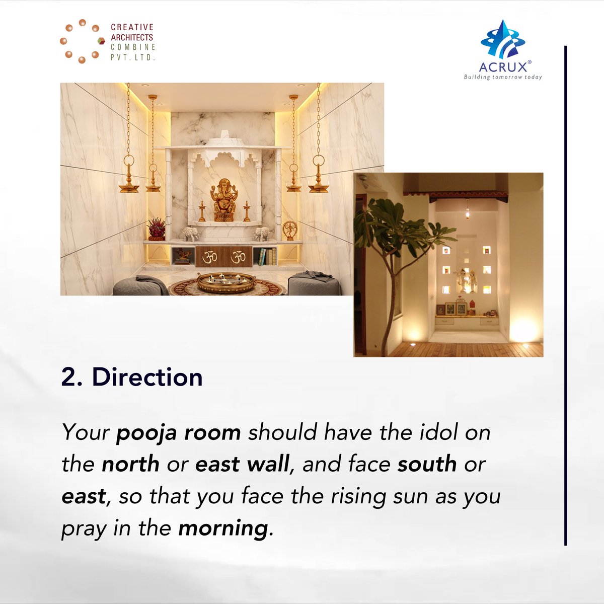 acrux_realcon's tweet photo. Swipe left to see how to create a divine Puja Room in your home with these simple tips.

#PujaRoom #DivineHome #SpiritualDecor #HinduCulture #VastuTips #SacredSpace #HomeTemple #PrayerRoom #BlessedHome #SmartCityBhubaneswar #Bhubaneswar #creativearchitectscombine #acrux_realcon https://t.co/JGpLzZzkGu