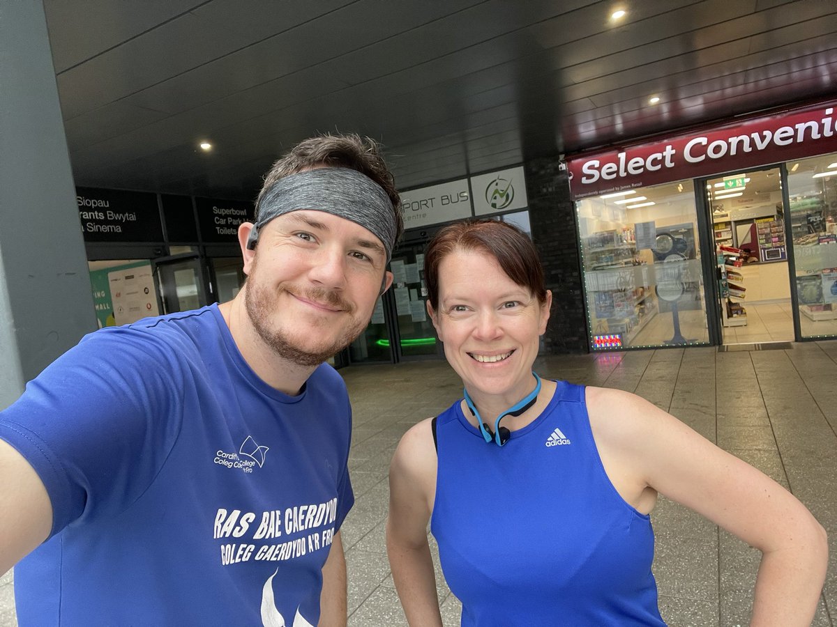 amy_regulski's tweet photo. Just completed my first parkrun to honour #NHS75. I’m a GP in Newport and my brother a nurse in the Royal Gwent Hospital, wearing blue for the NHS and @AneurinBevanUHB 
#NHS75parkrun https://t.co/gh5u0VR4gJ