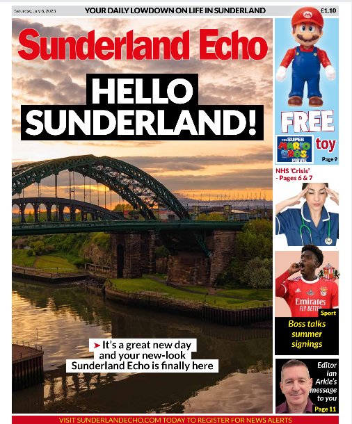 Congratulations to Ian Arkle, <a href="/PureTimRobinson/">Tim Robinson</a> , @NeilMPickford and the team on the launch of the new-look <a href="/SunderlandEcho/">Sunderland Echo</a> newspaper, out today