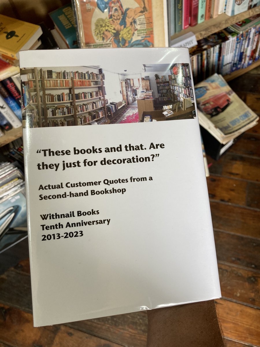 'I've opened a bookshop by mistake...' Withnail Books, a little secondhand bookshop in Penrith, is 10 years old today! Click below to read the full story, and claim your free ebook of bonkers things actually said by customers... withnailbooks.com/2023/07/withna… #withnaiI @RichardEGrant